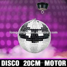 " ROTATING DISCO BALL CEILING MOUNT SILVER 1.5RPM MOTOR SPINNING PARTY DECOR